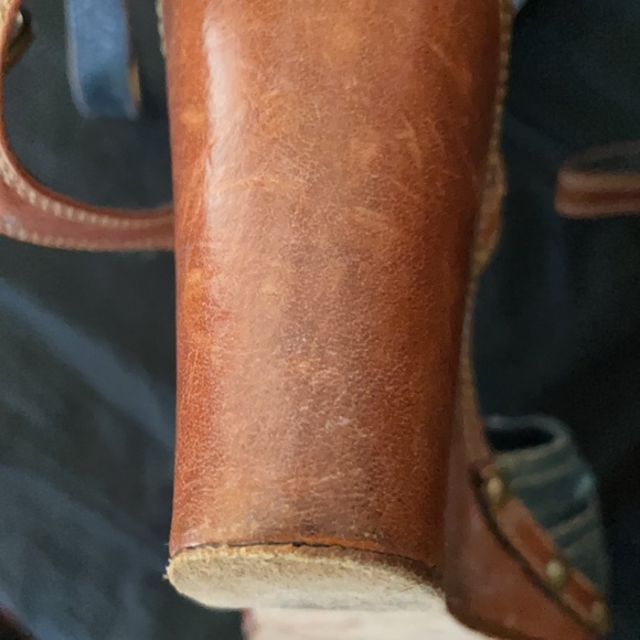 Coach Multi Denim Wedge angle strap shoes - Picture 5 of 6